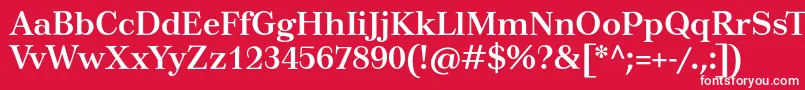 Шрифт TusarBold – белые шрифты на красном фоне