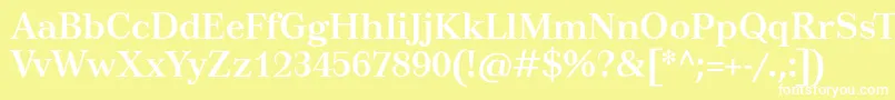 フォントTusarBold – 黄色い背景に白い文字