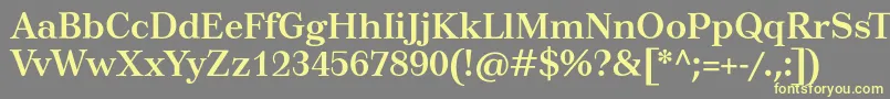 TusarBold-fontti – keltaiset fontit harmaalla taustalla