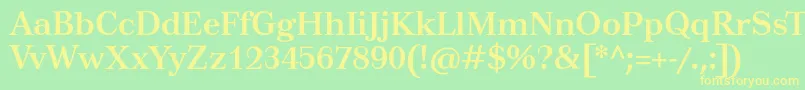 TusarBold Font – Yellow Fonts on Green Background