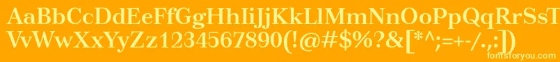 TusarBold Font – Yellow Fonts on Orange Background