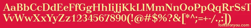 TusarBold Font – Yellow Fonts on Red Background