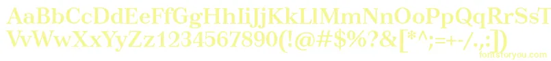 TusarBold-Schriftart – Gelbe Schriften auf weißem Hintergrund