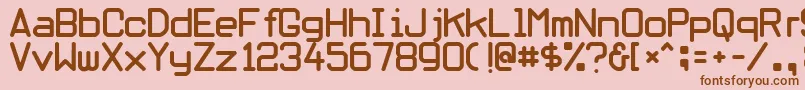 Oblivious Font – Brown Fonts on Pink Background