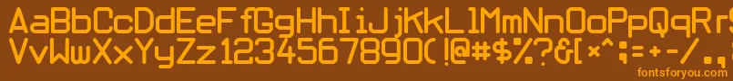 Oblivious Font – Orange Fonts on Brown Background