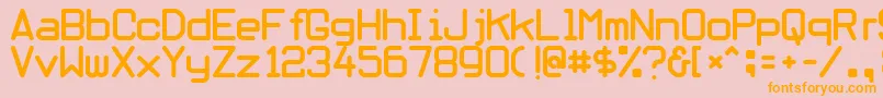 Oblivious Font – Orange Fonts on Pink Background