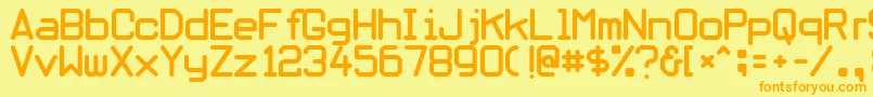 Oblivious Font – Orange Fonts on Yellow Background