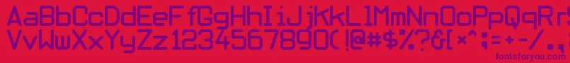 Oblivious Font – Purple Fonts on Red Background