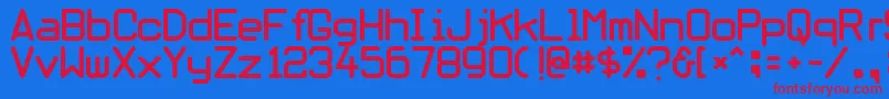Oblivious Font – Red Fonts on Blue Background