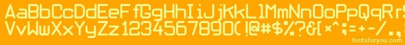 Oblivious Font – Yellow Fonts on Orange Background