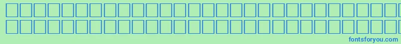 WantonRegular-fontti – siniset fontit vihreällä taustalla