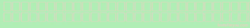 WantonRegular-fontti – vaaleanpunaiset fontit vihreällä taustalla
