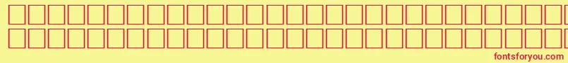 WantonRegular-fontti – punaiset fontit keltaisella taustalla