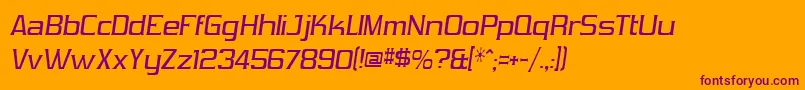 VibroceiVibrocen3 Font – Purple Fonts on Orange Background