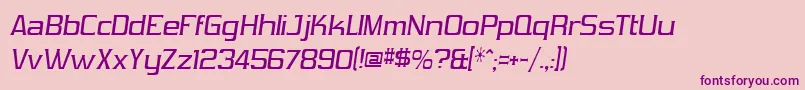 フォントVibroceiVibrocen3 – ピンクの背景に紫のフォント