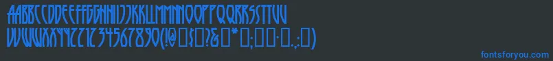 Runytunesrevisited Font – Blue Fonts on Black Background