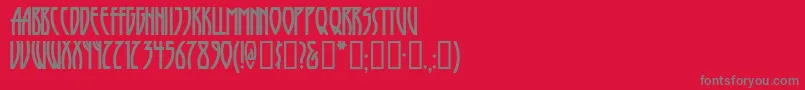 Шрифт Runytunesrevisited – серые шрифты на красном фоне