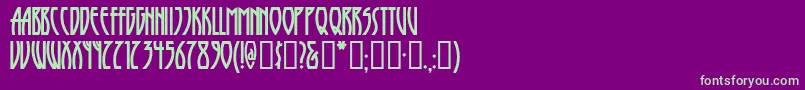 Runytunesrevisited Font – Green Fonts on Purple Background