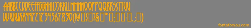Runytunesrevisited Font – Orange Fonts on Gray Background