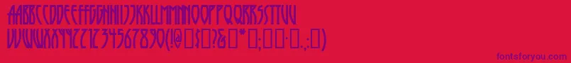 Runytunesrevisited Font – Purple Fonts on Red Background
