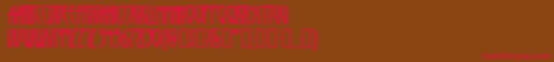 Runytunesrevisited Font – Red Fonts on Brown Background