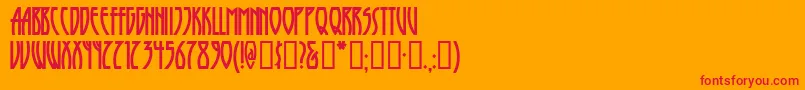 Runytunesrevisited Font – Red Fonts on Orange Background