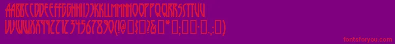 Runytunesrevisited Font – Red Fonts on Purple Background