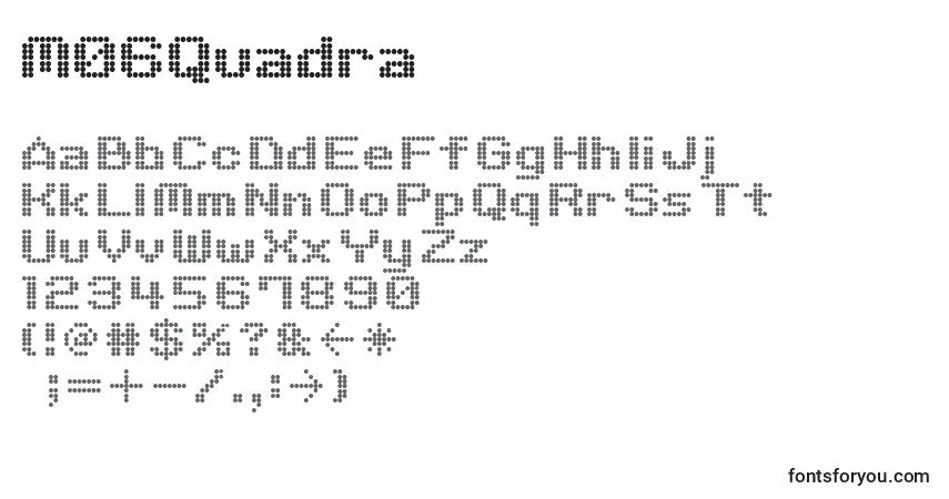 Шрифт M06Quadra – алфавит, цифры, специальные символы
