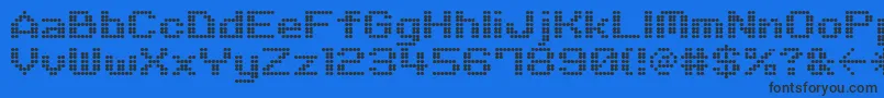 Шрифт M06Quadra – чёрные шрифты на синем фоне
