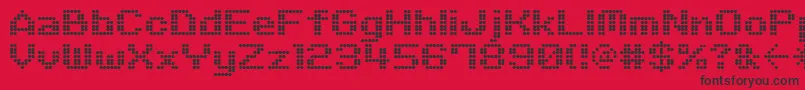 フォントM06Quadra – 赤い背景に黒い文字