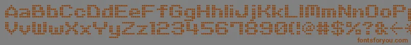 M06Quadra Font – Brown Fonts on Gray Background