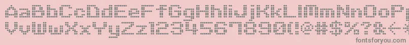 フォントM06Quadra – ピンクの背景に灰色の文字
