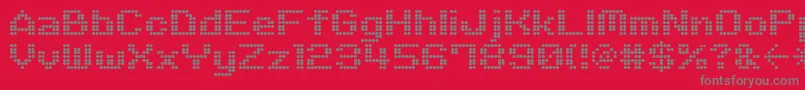 Шрифт M06Quadra – серые шрифты на красном фоне