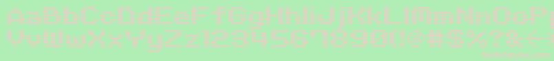 Czcionka M06Quadra – różowe czcionki na zielonym tle