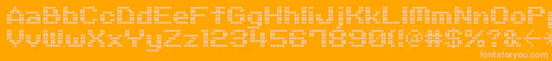 フォントM06Quadra – オレンジの背景にピンクのフォント