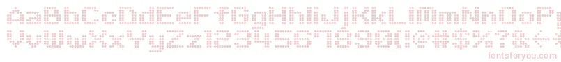 Czcionka M06Quadra – różowe czcionki na białym tle