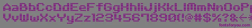 Шрифт M06Quadra – фиолетовые шрифты на сером фоне