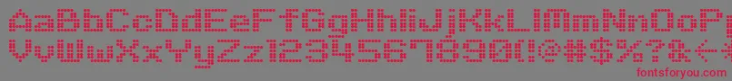 Шрифт M06Quadra – красные шрифты на сером фоне