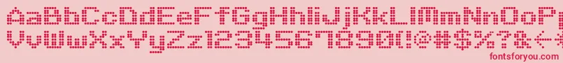M06Quadra-Schriftart – Rote Schriften auf rosa Hintergrund