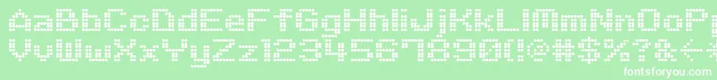 M06Quadra Font – White Fonts on Green Background