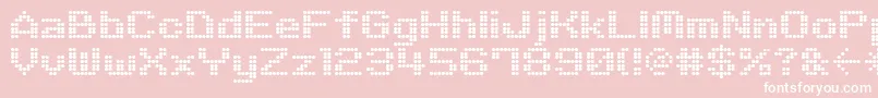 M06Quadra-Schriftart – Weiße Schriften auf rosa Hintergrund