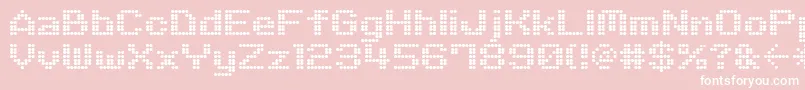 M06Quadra Font – White Fonts on Pink Background