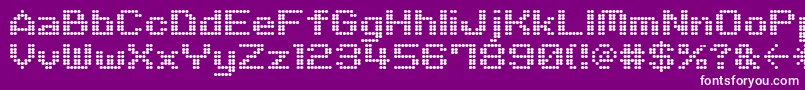 フォントM06Quadra – 紫の背景に白い文字