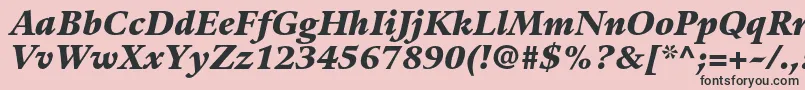 GuardiltstdBlackitalic Font – Black Fonts on Pink Background