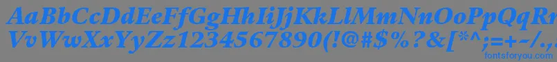 GuardiltstdBlackitalic Font – Blue Fonts on Gray Background