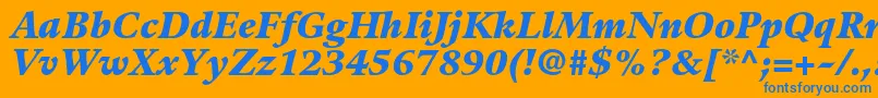 GuardiltstdBlackitalic Font – Blue Fonts on Orange Background