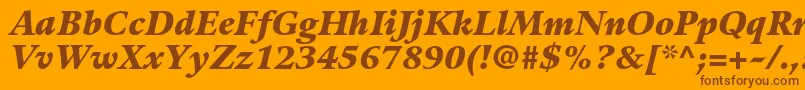 GuardiltstdBlackitalic Font – Brown Fonts on Orange Background
