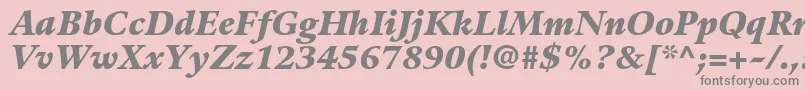 GuardiltstdBlackitalic Font – Gray Fonts on Pink Background