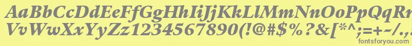 GuardiltstdBlackitalic Font – Gray Fonts on Yellow Background