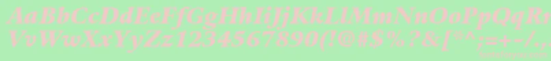 GuardiltstdBlackitalic Font – Pink Fonts on Green Background